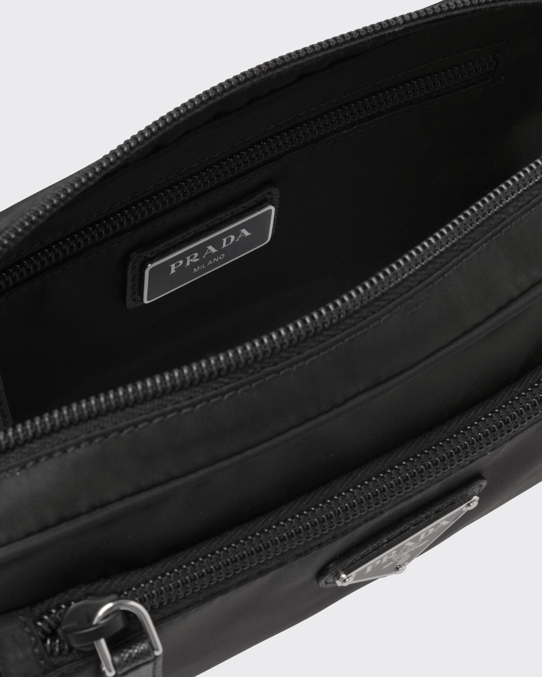 Sac banane en Re-Nylon et cuir Saffiano