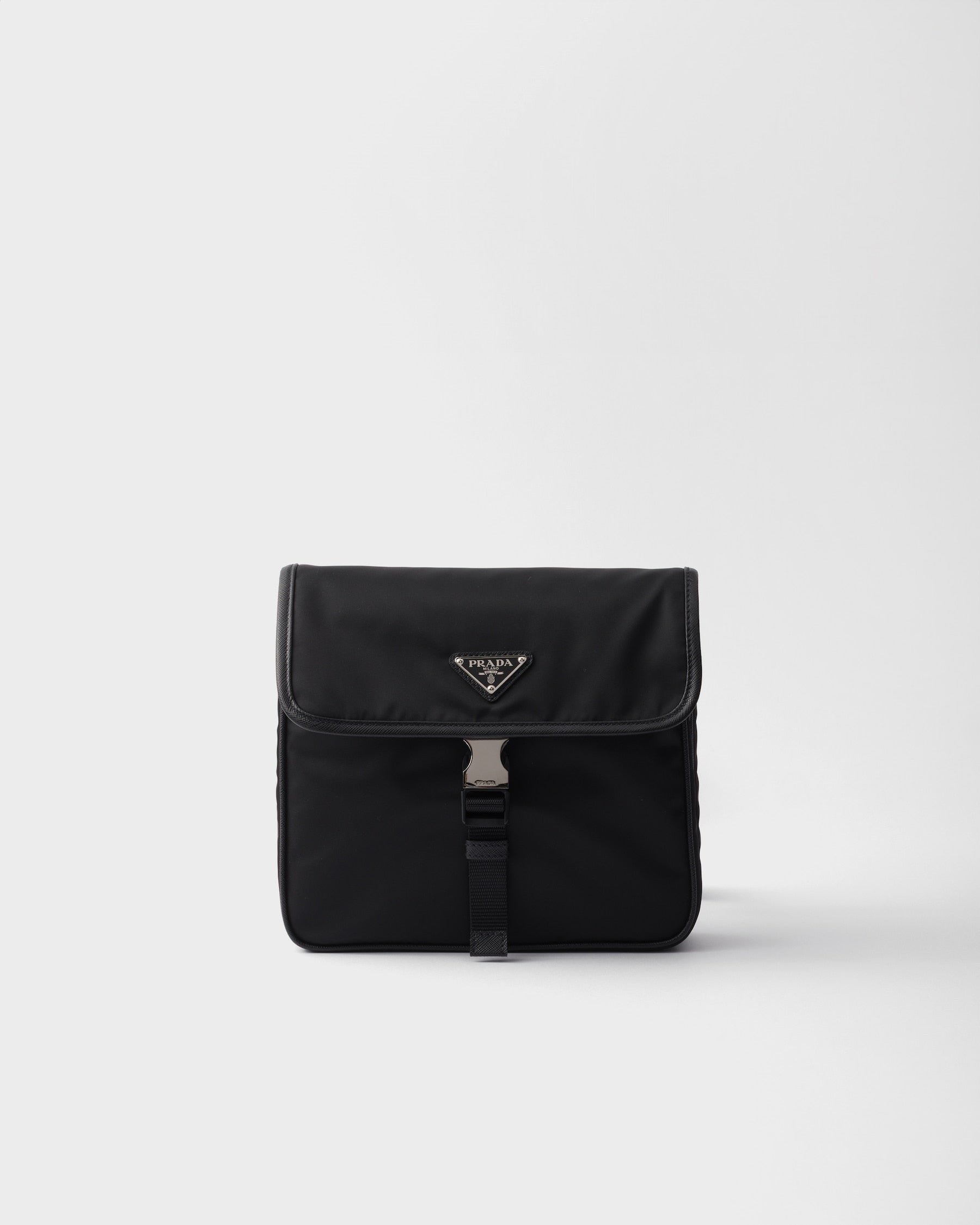 Sac porté épaule en Re-Nylon et cuir Saffiano